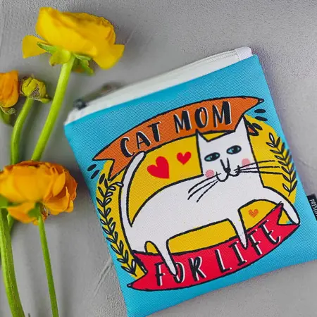 Kosmetická taštička Basic  Cat mom for life